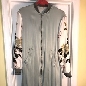 Zara longline satin bomber